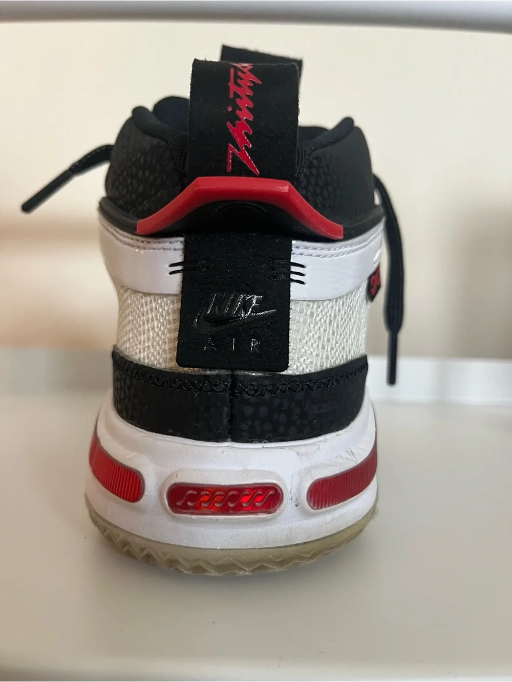 Air Jordan 36 Men's Basketball Sneakers in Black, White & Red